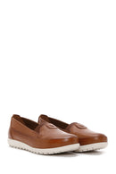 Women's Tan Leather Comfort Loafer | Derimod Women's Tan Leather Comfort Loafer | Derimod