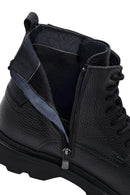 Male Black Zip Closure Thick-Soled Leather Boots | Derimod Male Black Zip Closure Thick-Soled Leather Boots | Derimod