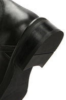 Women's Black Buckle Zippered Leather Boots | Derimod Women's Black Buckle Zippered Leather Boots | Derimod