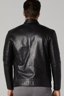 Navas Men's Leather Jacket | Derimod Navas Men's Leather Jacket | Derimod