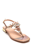 Kadın Casual Taş Detaylı Sandalet | Derimod Kadın Casual Taş Detaylı Sandalet | Derimod