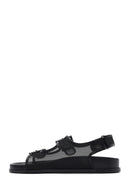 Women's Black Stone Buckle Sandals | Derimod Women's Black Stone Buckle Sandals | Derimod