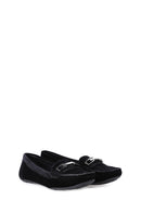 Tokalı Kadın Süet Loafer | Derimod Tokalı Kadın Süet Loafer | Derimod