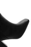 Women's Black High Heeled Classic Leather Boots | Derimod Women's Black High Heeled Classic Leather Boots | Derimod