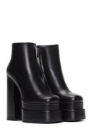 Women's Black Leather Platform High Heel Boots | Derimod Women's Black Leather Platform High Heel Boots | Derimod