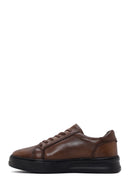 Men's Brown Lace-Up Leather Sneakers | Derimod Men's Brown Lace-Up Leather Sneakers | Derimod