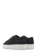 Men's Black Lace-up Thick-Sole Leather Sneaker | Derimod Men's Black Lace-up Thick-Sole Leather Sneaker | Derimod