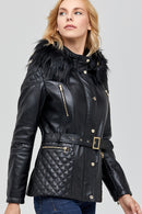 Kimberly Women's Leather Jacket | Derimod Kimberly Women's Leather Jacket | Derimod