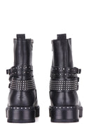 Buckle Women's Leather Boots | Derimod Buckle Women's Leather Boots | Derimod