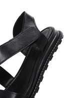Women's Black Ankle Strap Leather Sandals | Derimod Women's Black Ankle Strap Leather Sandals | Derimod
