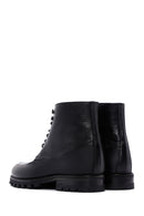 Men's Black Leather Zippered Casual Boots | Derimod Men's Black Leather Zippered Casual Boots | Derimod