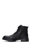 Men's Black Leather Boots Flat Boots | Derimod Men's Black Leather Boots Flat Boots | Derimod