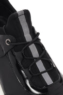 Erkek Siyah Bağcıklı Deri Sneaker | Derimod Erkek Siyah Bağcıklı Deri Sneaker | Derimod
