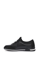 Men's Black Lace-Up Leather Casual Sneaker | Derimod Men's Black Lace-Up Leather Casual Sneaker | Derimod