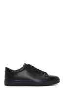 Erkek Siyah Bağcıklı Deri Sneaker | Derimod Erkek Siyah Bağcıklı Deri Sneaker | Derimod