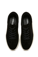 Men's Black Suede Leather Sneaker | Derimod Men's Black Suede Leather Sneaker | Derimod