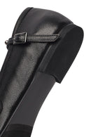 Women's Black Buckled Leather Ballet Flat | Derimod Women's Black Buckled Leather Ballet Flat | Derimod