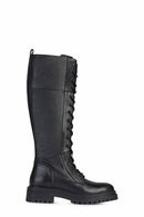 Geox Women's Black Iridea Zippered Leather Boots | Derimod Geox Women's Black Iridea Zippered Leather Boots | Derimod