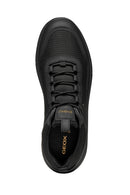Geox Men Black U Spherica 4X4 B Abx A - Text+ Lace-Up Thick-Soled Fabric Sneaker | Derimod Geox Men Black U Spherica 4X4 B Abx A - Text+ Lace-Up Thick-Soled Fabric Sneaker | Derimod