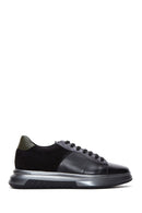 Erkek Siyah Deri Kalın Tabanlı Sneaker | Derimod Erkek Siyah Deri Kalın Tabanlı Sneaker | Derimod