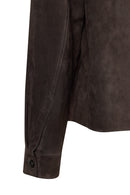 Sandiego Woman Brown Oversize Suede Jacket | Derimod Sandiego Woman Brown Oversize Suede Jacket | Derimod
