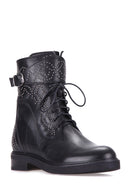 Studded Women's Leather Boots | Derimod Studded Women's Leather Boots | Derimod