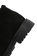 Men's Black Zippered Suede Leather Boots | Derimod Men's Black Zippered Suede Leather Boots | Derimod