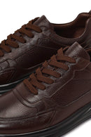 Men's Brown Lace-Up Thick-Soled Leather Casual Sneaker | Derimod Men's Brown Lace-Up Thick-Soled Leather Casual Sneaker | Derimod
