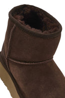 Women's Brown Thick Sole Suede Leather Boots | Derimod Women's Brown Thick Sole Suede Leather Boots | Derimod