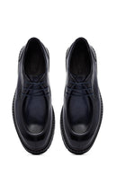 Male Navy Lace-up Thick-Soled Leather Casual Shoes | Derimod Male Navy Lace-up Thick-Soled Leather Casual Shoes | Derimod