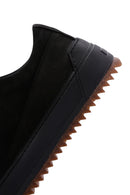 Men's Black Thick Sole Nubuck Leather Casual Sneaker | Derimod Men's Black Thick Sole Nubuck Leather Casual Sneaker | Derimod