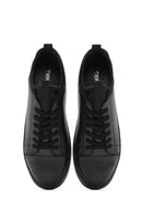Men's Black Lace-up Leather Sneaker | Derimod Men's Black Lace-up Leather Sneaker | Derimod