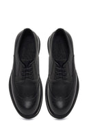 Men's Black Lace-Up Thick-Soled Leather Casual Shoe | Derimod Men's Black Lace-Up Thick-Soled Leather Casual Shoe | Derimod