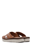 Women's Tan Leather Comfort Slippers | Derimod Women's Tan Leather Comfort Slippers | Derimod