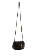Women's Black Long Strap Quilted Crossbody Bag | Derimod Women's Black Long Strap Quilted Crossbody Bag | Derimod