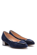 Women's Suede Leather Heeled Shoes | Derimod Women's Suede Leather Heeled Shoes | Derimod