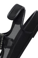 Women's Black Stone Buckle Sandals | Derimod Women's Black Stone Buckle Sandals | Derimod