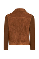 Marcus Men's Brown Suede Leather Jacket | Derimod Marcus Men's Brown Suede Leather Jacket | Derimod