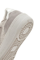 Women's Beige Suede Leather Sneaker | Derimod Women's Beige Suede Leather Sneaker | Derimod