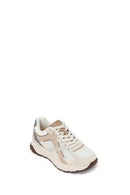 Woman Beige Lace-up Chunky Sneaker | Derimod Woman Beige Lace-up Chunky Sneaker | Derimod