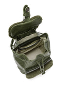 Women's Khaki Plush Detailed Backpack | Derimod Women's Khaki Plush Detailed Backpack | Derimod