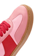 ACBC x Derimod Kadın Pembe Bağcıklı Süet Sneaker | Derimod ACBC x Derimod Kadın Pembe Bağcıklı Süet Sneaker | Derimod
