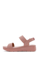 Kadın Pembe Kalın Tabanlı Comfort Sandalet | Derimod Kadın Pembe Kalın Tabanlı Comfort Sandalet | Derimod