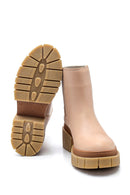 Women's Leather Thick Soled Boots | Derimod Women's Leather Thick Soled Boots | Derimod