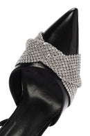 Women's Black Slingback High Heeled Stilettos | Derimod Women's Black Slingback High Heeled Stilettos | Derimod