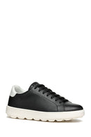 Geox Women's Black Spherica Ecub-1 Lace-up Leather Sneaker | Derimod Geox Women's Black Spherica Ecub-1 Lace-up Leather Sneaker | Derimod
