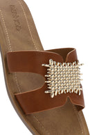 Women's Tan Accessory Slippers | Derimod Women's Tan Accessory Slippers | Derimod