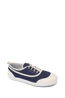Kadın Mavi Bağcıklı Jean Deri Sneaker | Derimod Kadın Mavi Bağcıklı Jean Deri Sneaker | Derimod