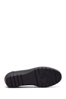 Kadın Siyah Deri Dolgu Topuklu Loafer | Derimod Kadın Siyah Deri Dolgu Topuklu Loafer | Derimod