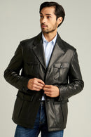 Mandzukic Men's Leather Jacket | Derimod Mandzukic Men's Leather Jacket | Derimod